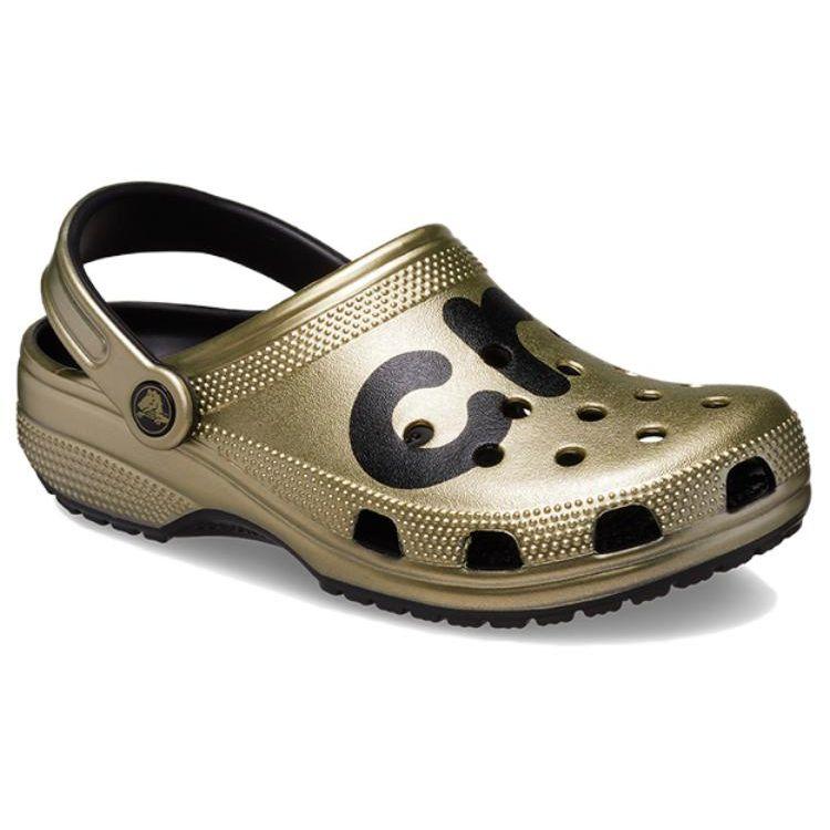 Crocs Eva Fashion Versatile Lightweight Breathable Clogs Unisex Footwear Gold 210803-797