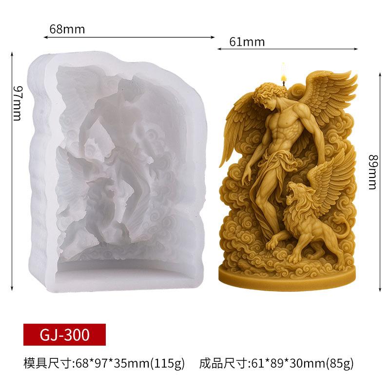 Силиконовая форма для свечи Ангел-Грифон 3D, форма для ручной ароматерапевтической свечи, форма для гипса