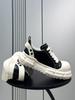 Ugly Cute Big Head Men's  New Black and White Round Head Thick Sole Inner Height-increasing Breadboard Shoes