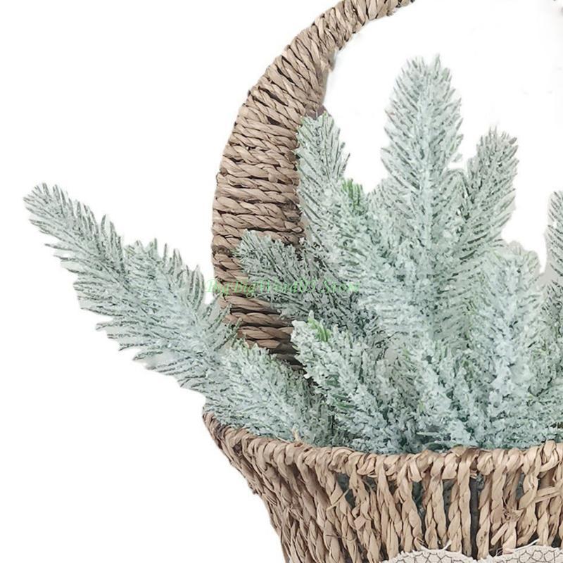 24TE Artificial Pine Branches Set of 5 Handmade Garland New Year Party Background