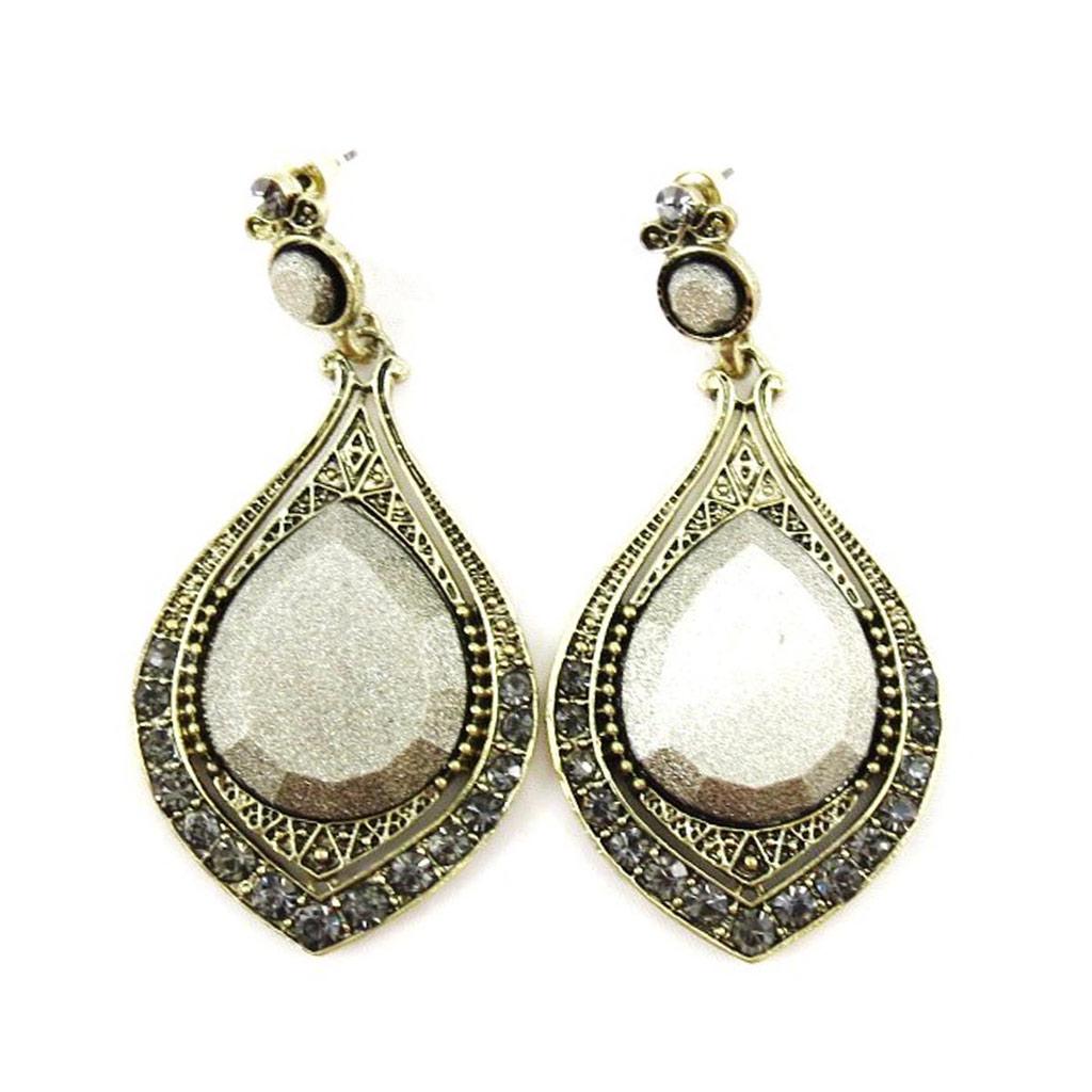 Les Trésors De Lily [J3576] - Golden 'Sissi' Designer Earrings