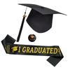 2025 Graduate Bundle Adjustable Bachelors Hat Sash Medallions Set High Quality Fabric For Commencement Ceremonies