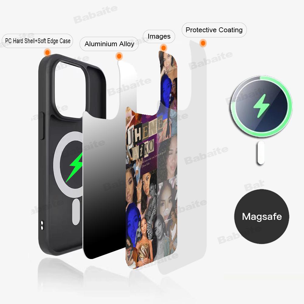 Singer J-Jhene-Aiko Phone Case Magnetic Case For IPhone 16 14 13 12 11 15 Pro Max Plus For Magsafe Wireless Charge Cover