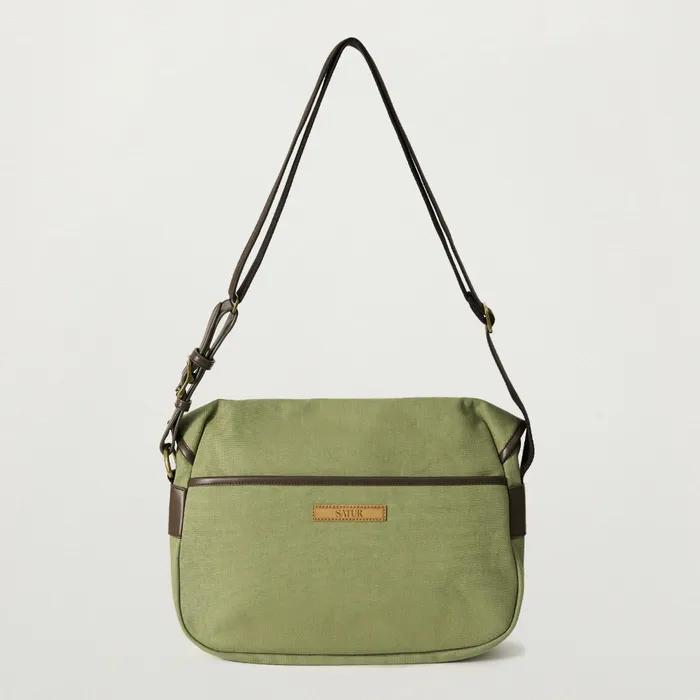 Classic Canvas Shoulder Bag Khaki