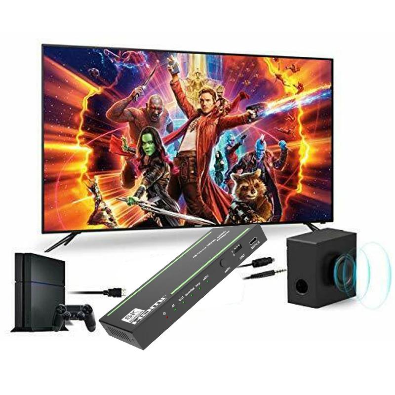 HDMI Audio Extractor Repeater Audio Adapter eARC HDMI-compatible Extender Switcher Game live screen Splitter Extender