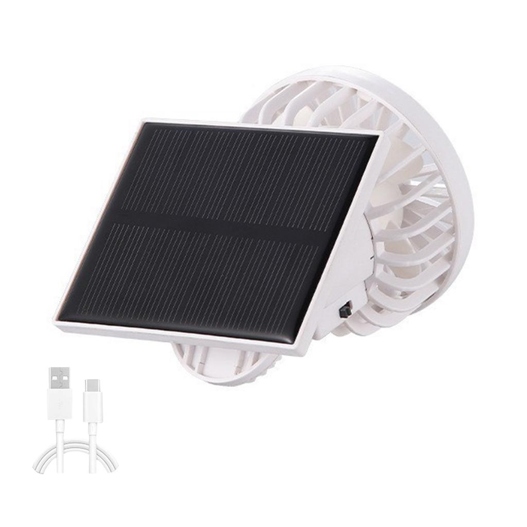 Solarenergie & Tragbare Klemmenlüfter mit Doppelstromversorgung Solar-Hutklemmenlüfter mit Solarenergie für Outdoor-Wanderungen Angeln Sport