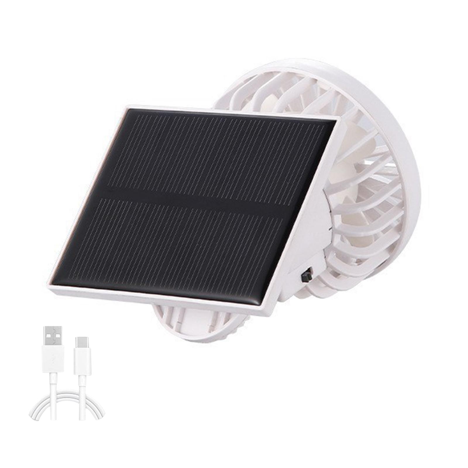 

Universal Portable Clip On Cooling Fan USB/Solar Powered Rechargeable Mini Fan For Travel Outdoor Hiking Camping Air Cooling Fan белый