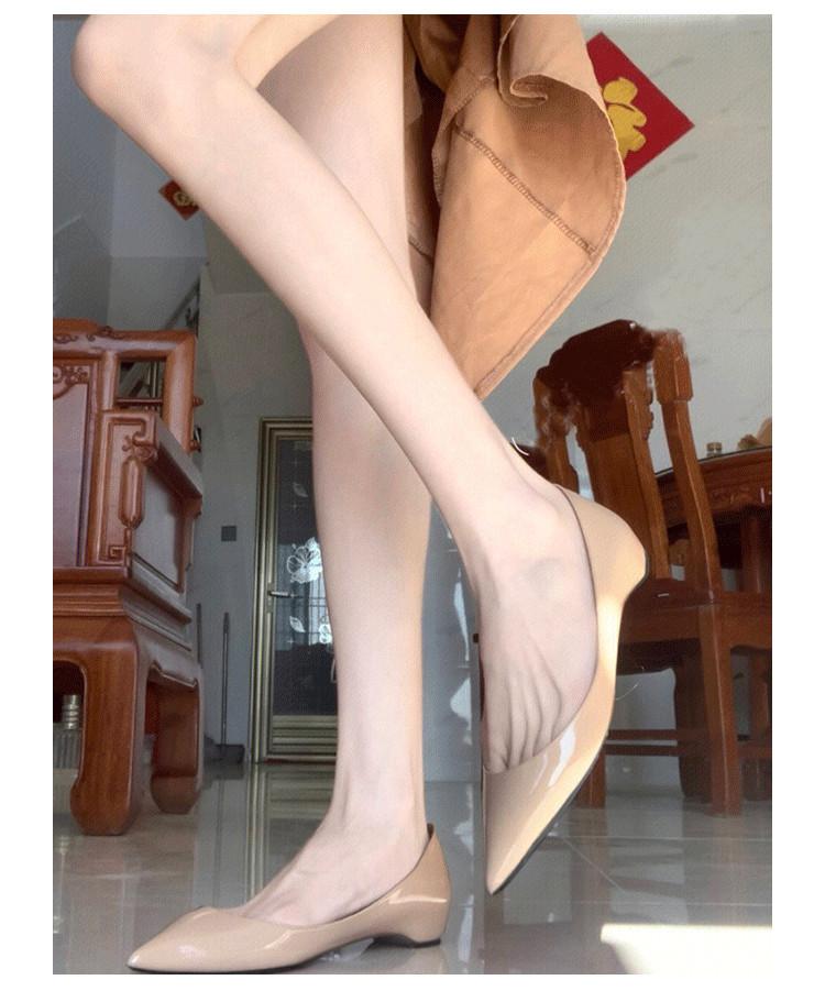 

2025 new spring and autumn French nude inner height increase pointed flat shoes women s shallow mouth shoes versatile commuter shoes 40 тілесний