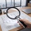 5X 10X 20X Handheld Magnifying Glass Low Vision Aids White Light Reading Magnifying Loupe 9 LED Light Large Lens