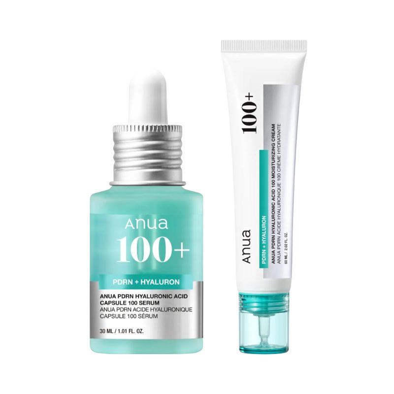 Anua PDRN Hyaluronic Acid Capsule 100 Serum 30ml Set (+Cream 60ml)