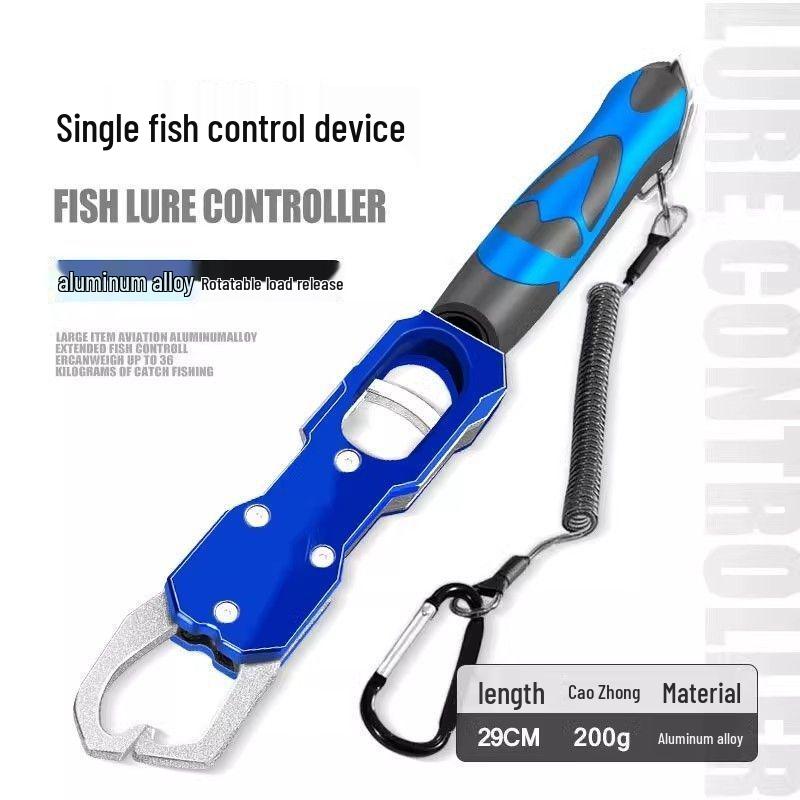 Multifunctional Aluminum Fish Gripper with Scale & Control for Big Fish - Fishing Set