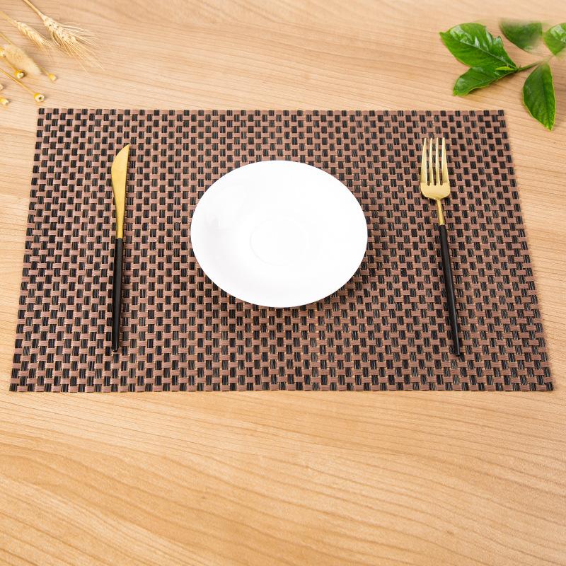 Simple and environmentally friendly Teslin PVC thermal insulation mat Western dining mat Easy to wash quick-drying non-slip hotel restaurant mat