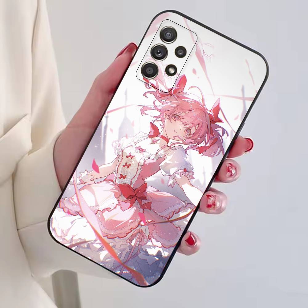 Anime Kaname Madoka Akemi Homura Phone Case Black Silicone Soft For Samsung S25,S24,S21,S22,S23,S30,Ultra,S20,Plus,Fe,Lite