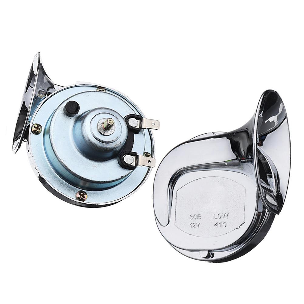 2Pcs 12V 120dB Car Horn Motorcycle Universal Chrome Dual Tone Air Snail Horn Car Accessories New