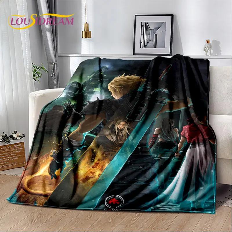 Final Fantasy Series Games Gamer Weiche Plüschdecke, Flanelldecke, Überwurfdecke für Wohnzimmer, Schlafzimmer, Bett, Sofa, Picknick-Abdeckung