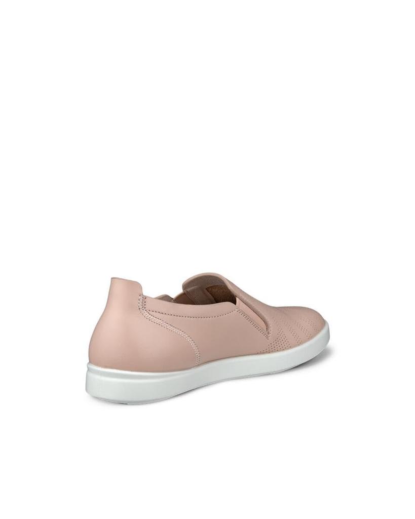 ECCO Travel Genuine Leather Women's Casual Slip-On Sneakers, Rose Dust, Size 24.0 Cm, 3E, 24880301118