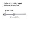 10pcs Stainless Steel Threaded Stud Ends Silver Cable Connector Cable Tensioner  Staircase Railing