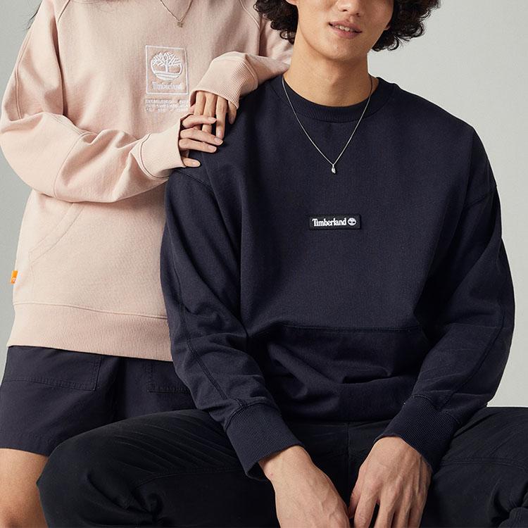 Timberland Embroidered Logo Casual Crewneck Sweatshirt Men Sweatshirt Light-Pink A2D3J-662