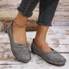 Women's Retro Flat Loafers With Stitching