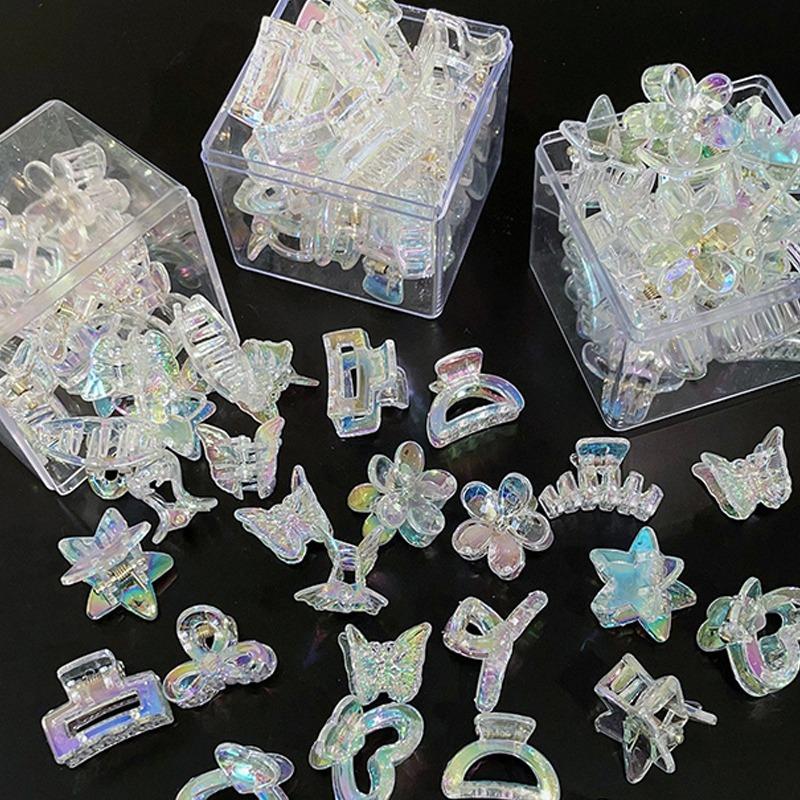 5-20Pcs Y2K Star Hair Clips Colorful Hairpins for Women Girls Plastic Retro Accessories Cute Small Clips Fashion Hair Jewelry