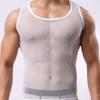 Mens Sheer Mesh Slim Fit Sleeveless Undergarment