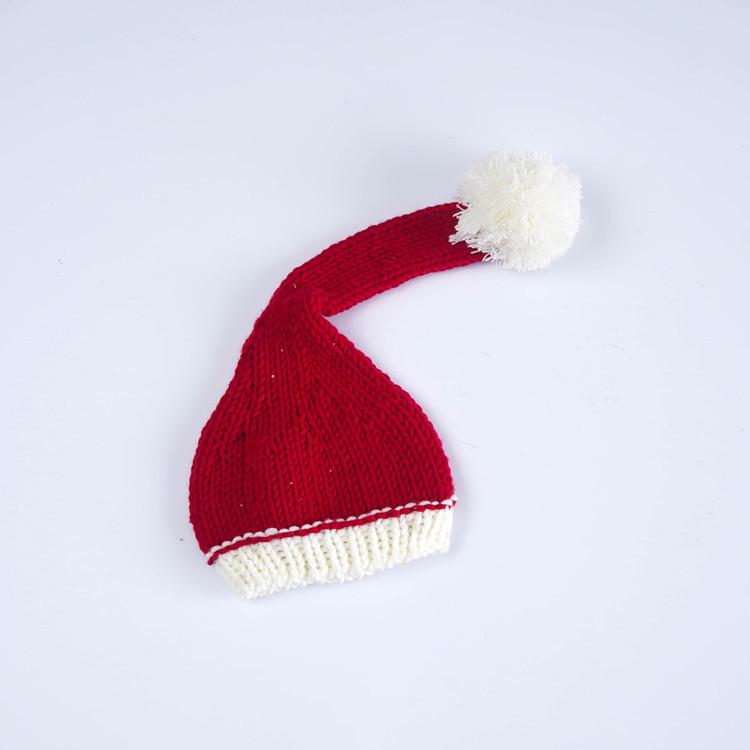 Handgestrickte Neugeborenen-Weihnachtsmütze für Fotoshootings und Vollmond-Requisiten