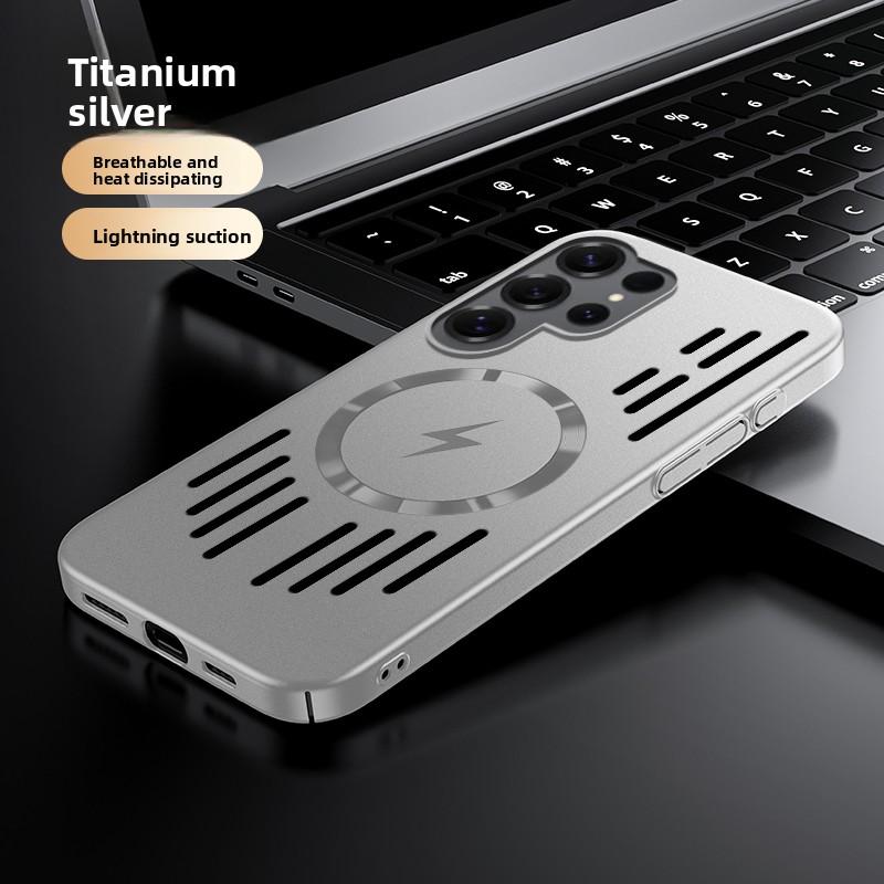 Heat Dissipation Magnetic Case For Samsung Galaxy S25 Edge S24 FE S23 S22 Plus Ultra For Magsafe Hard PC Back Cover
