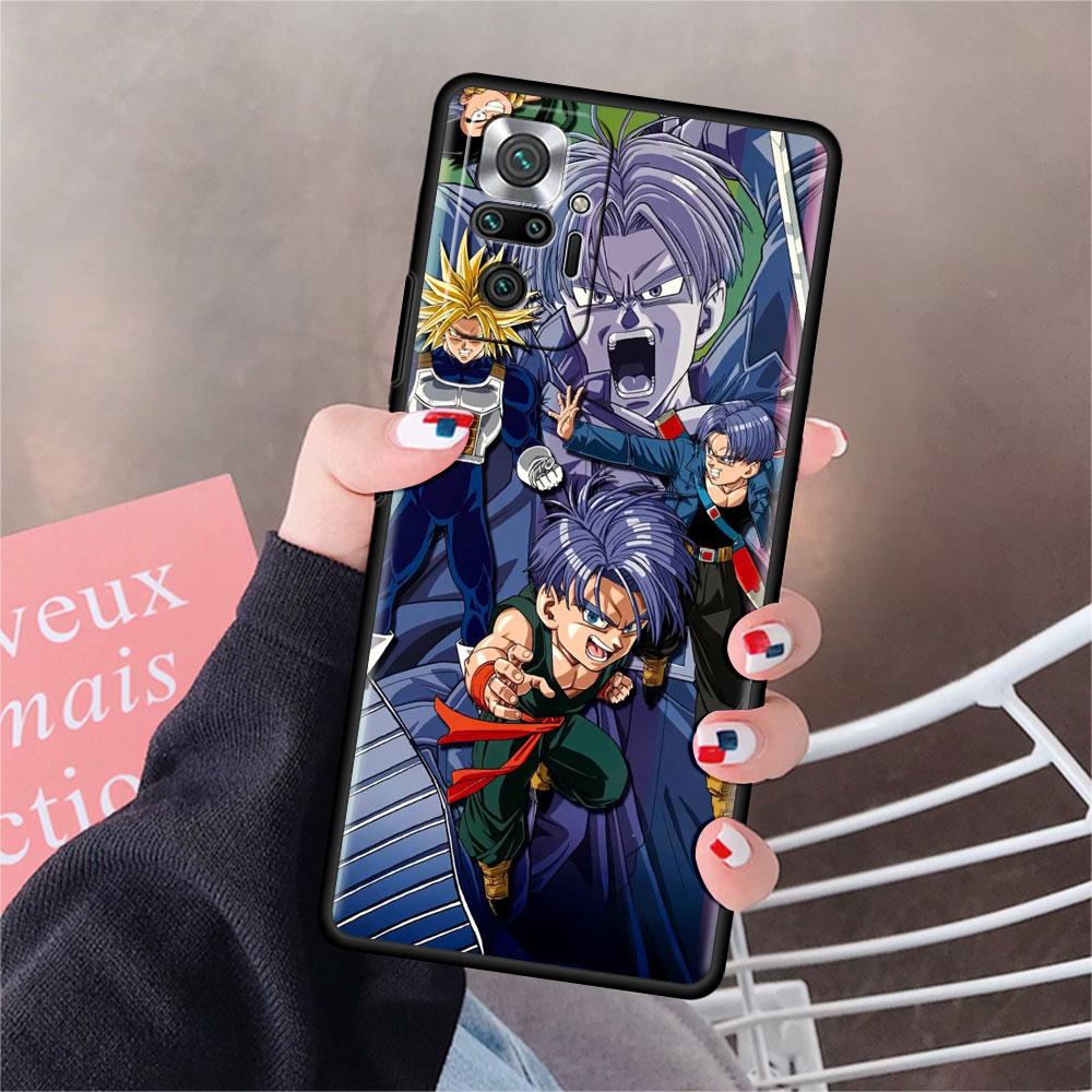 Luxury Black Phone Case For Xiaomi Redmi Note 11 10 9 8 7 Pro 9S 9A 9C 10s 8T K40 10C 10S Funda Cover Beerus Dragons Anime