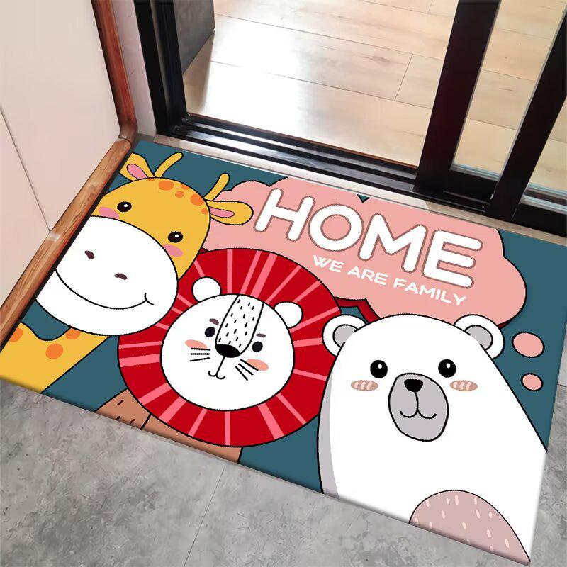 Cartoon Anti-Slip Entrance Mat for Bedroom, Bathroom, and Toilet
