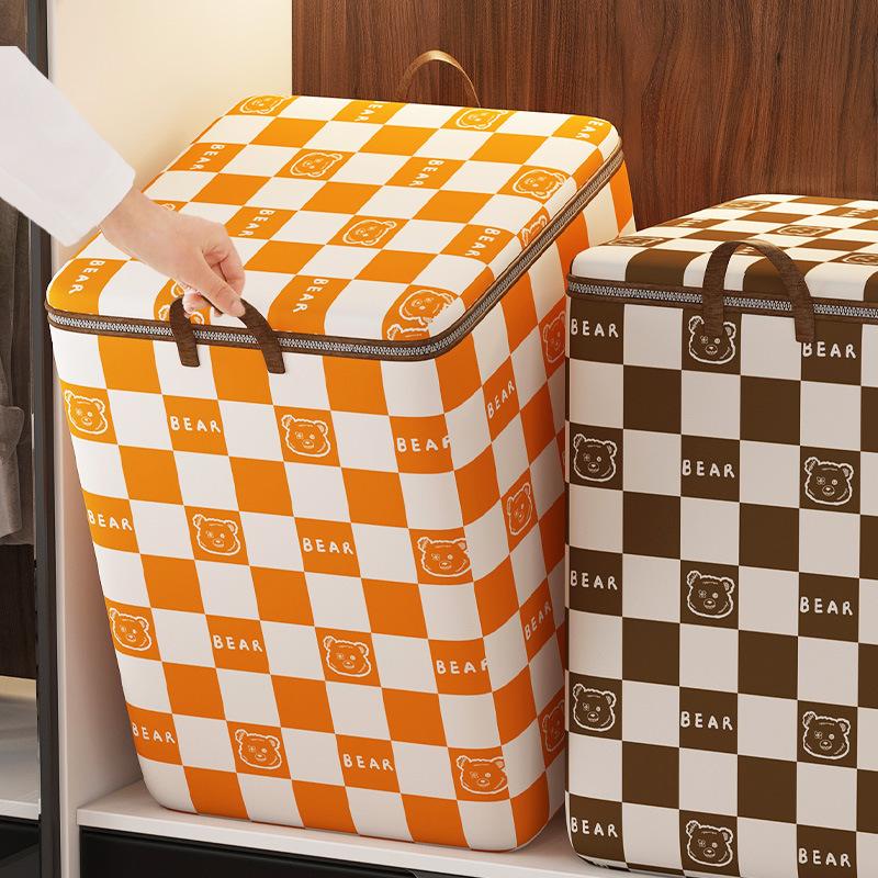 Large Quilt Storage Bags, Thickened Clothes Storage Bags with Zipper, Foldable Storage Containers for Moving, Bedding, Comforters, Blankets