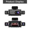 4 Channel Car DVR UHD 1080P 4-Lens Cabin Vehicle Dash Cam 360° All Sides Car Camera Wifi Video Driving Registrator Black Box