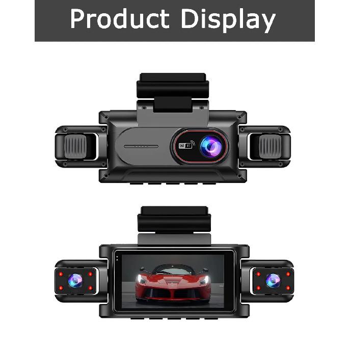 4 Channel Car DVR UHD 1080P 4-Lens Cabin Vehicle Dash Cam 360° All Sides Car Camera Wifi Video Driving Registrator Black Box