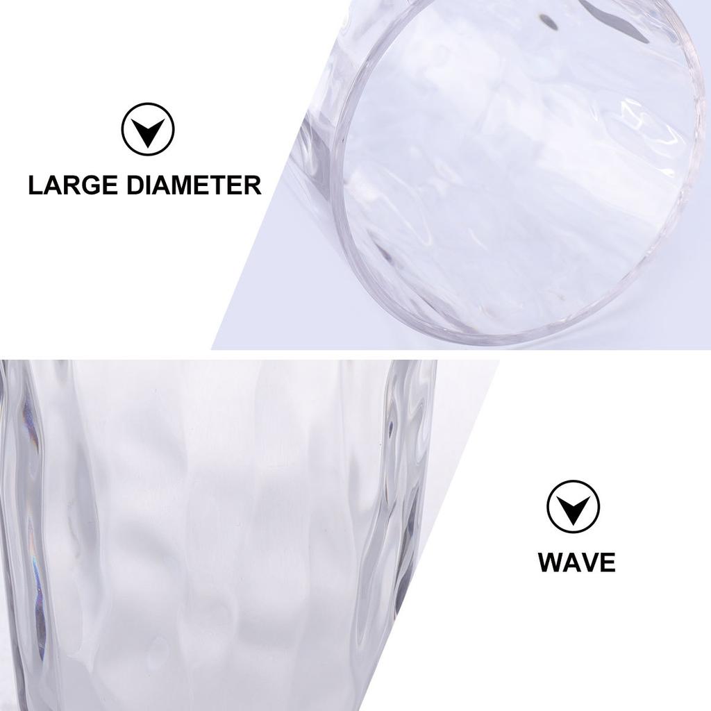 1 Stück Becher mit großem Fassungsvermögen, Wasserstruktur, transparenter Acryl-Trinkbecher, bruchsicher, für Bier, Limonade, Saft, Heimgebrauch