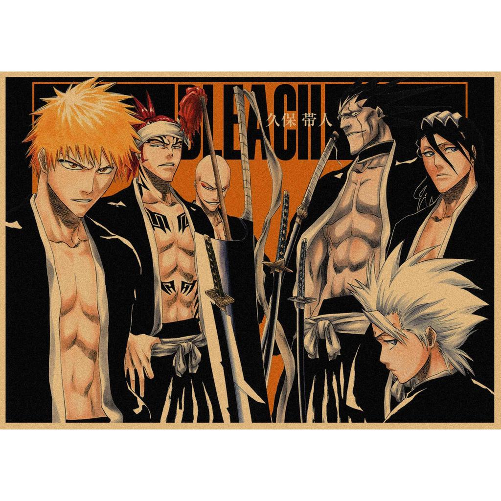 Bleach Anime Retro Kraft Paper Poster Wall Decoration