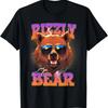 Rizzly Bear Cool Bear Wearing Sunglasses Funny Rizz for Boys T-Shirt
