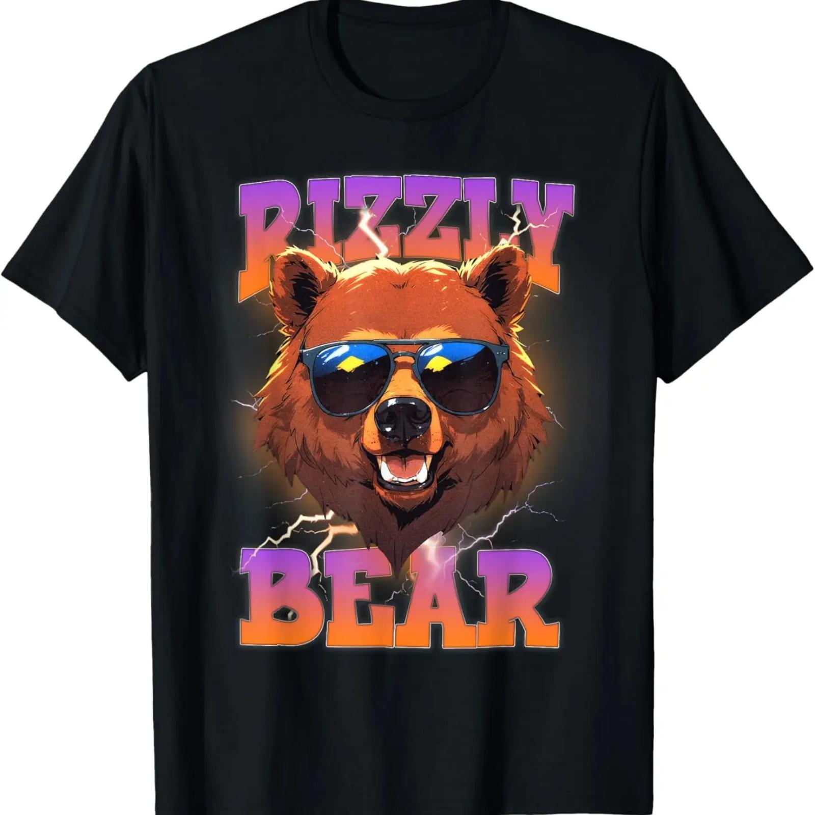 Rizzly Bear Крутой Медведь в Солнечных Очках Забавный Rizz для Мальчиков Футболка XXXXXL разноцветный