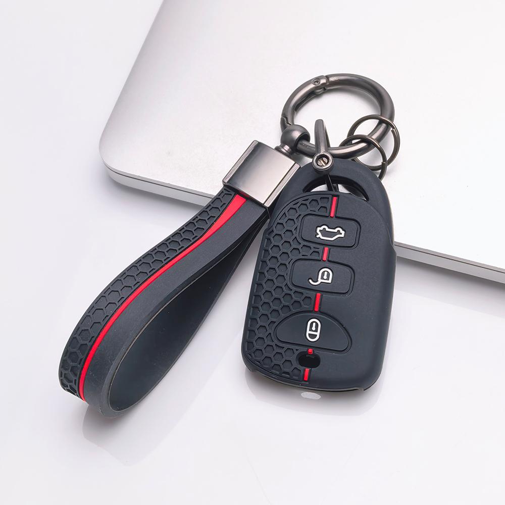 Key Fob Cover for Hyundai Elantra Tucson Models Santa Fe ix35 Protect Your with Keychain Anti-Scratch Surface Shockproof Structure