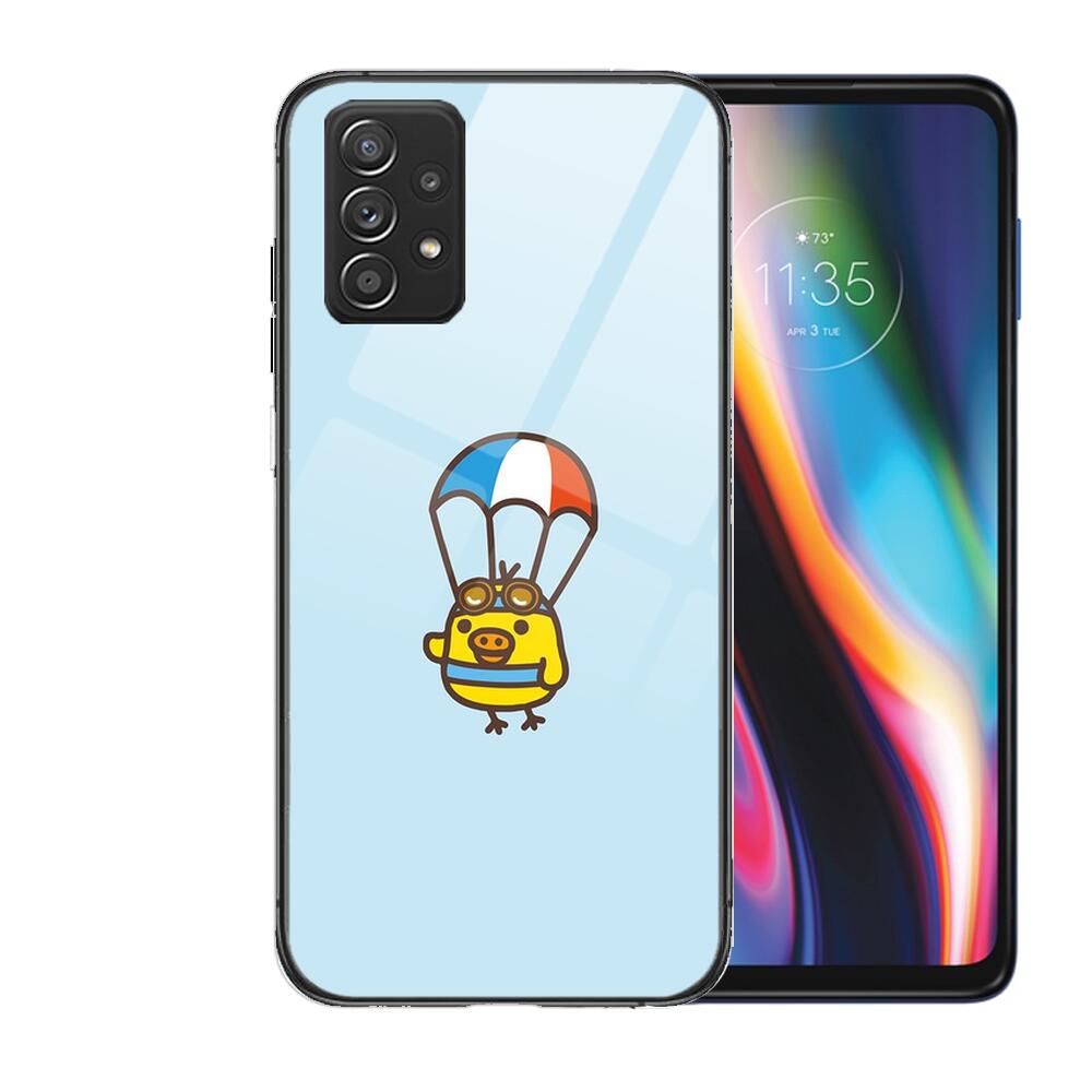 TOPLBPCS Nettes Rilakkuma-Gehäuse aus gehärtetem Glas für Samsung Galaxy A51 A71 A60 A70S A70 A80 A21S A41 A20E A50 A30S 5g A32 A40S