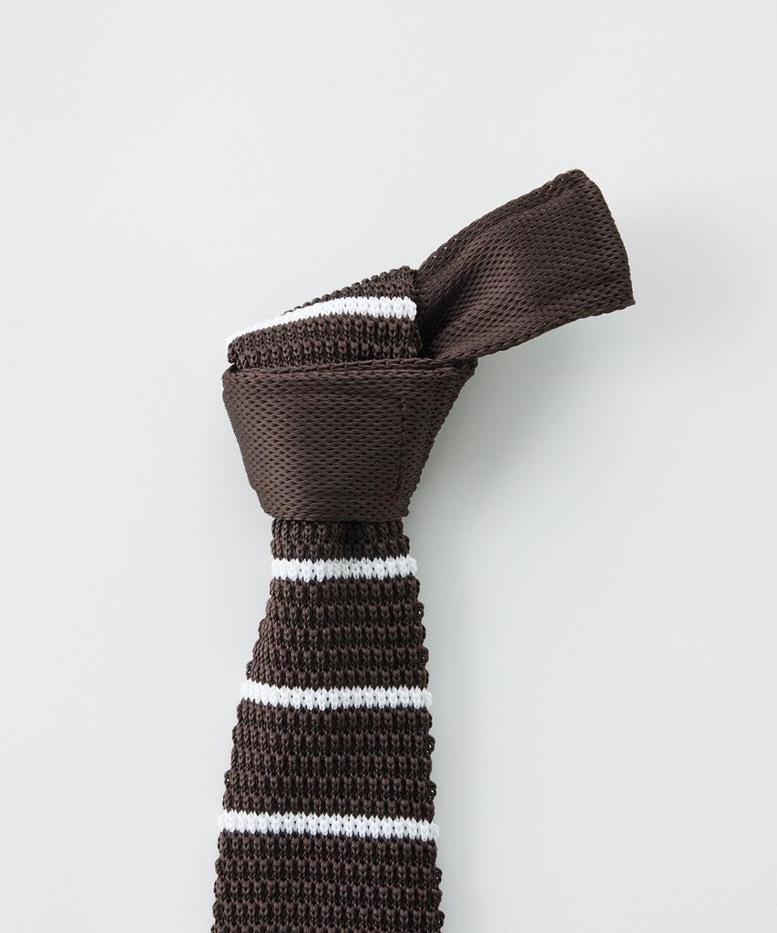 STCO Codigallery Striped Knit Tie Brown_Cntwz12Bth
