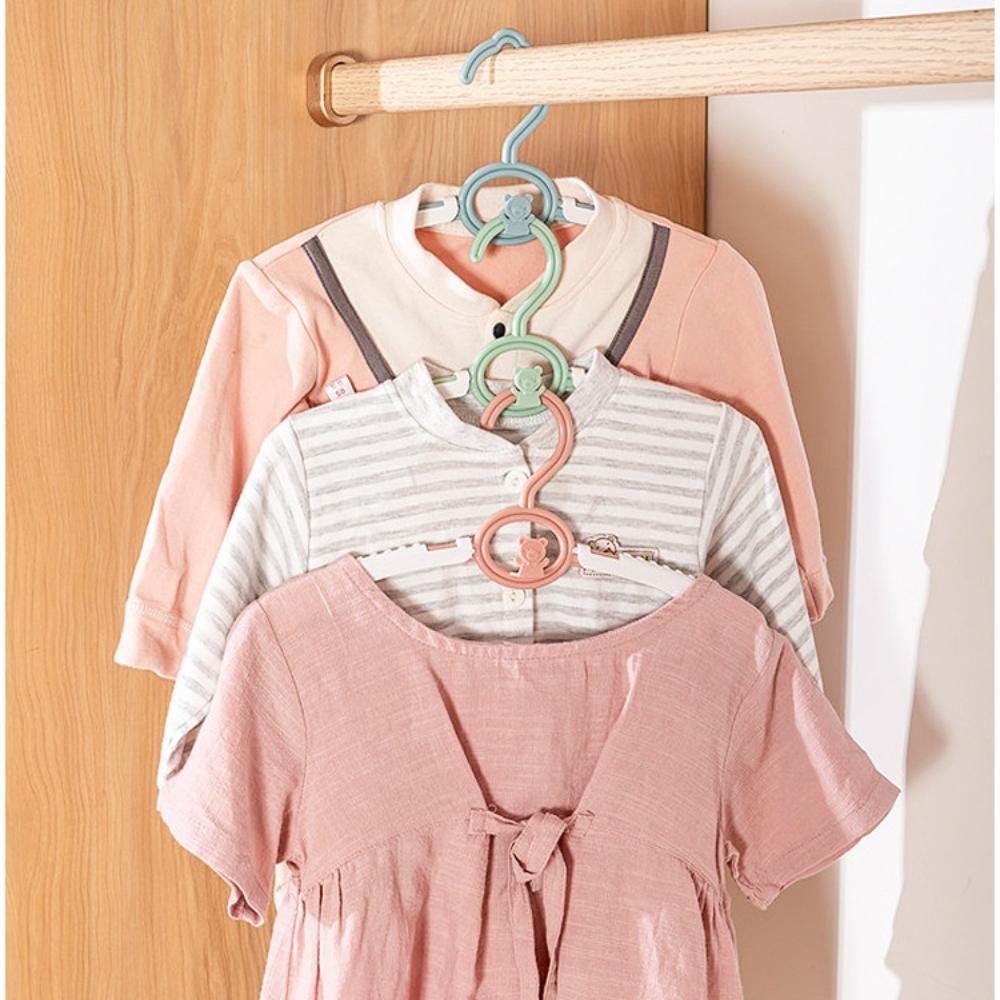 1PC/5PCS PP Children Clothes Hanger Household Stretchable Clothes Support Baby Anti Slip Clothes Support Extendable Drying Rack