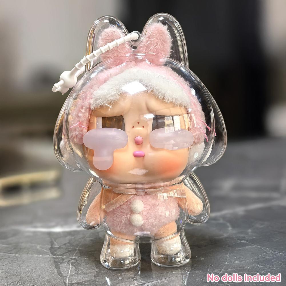 

1 шт. защитный акриловый чехол для хранения плюшевых кукол, сумка для демонстрации Crybaby No Doll, прозрачный портативный органайзер для кабелей, коробка для хранения