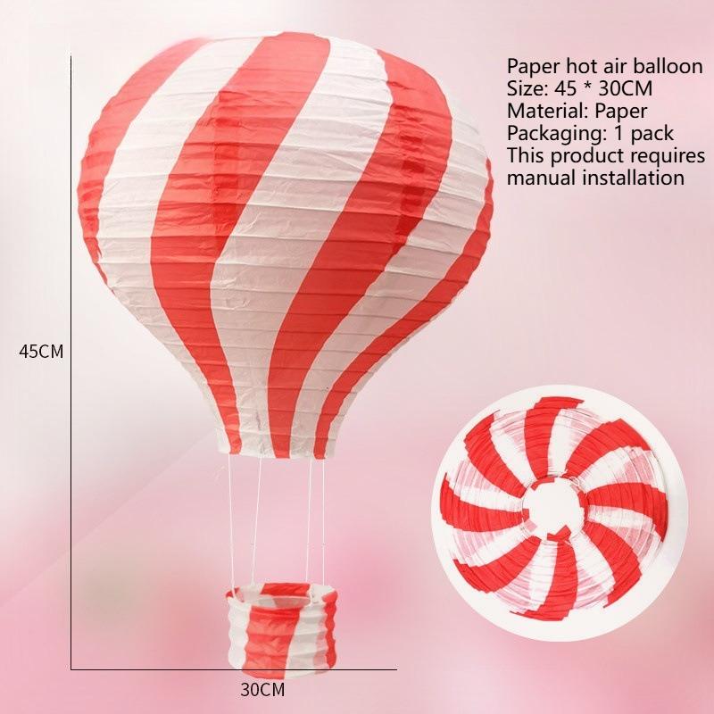 12In Colorful Lollipop Hot Air Balloon Paper Lantern,DIY,Foldable,Reusable|For Party Decoration,Christmas,Wedding, and Birthday