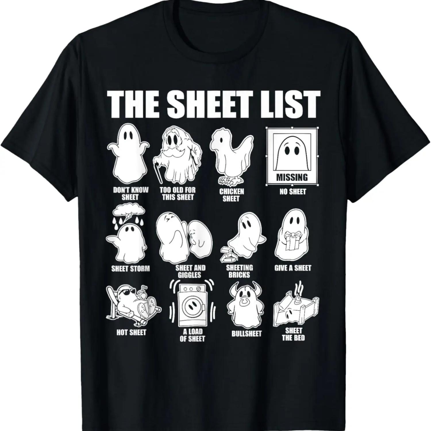 

Halloween funny shirt Boo Sheet Halloween the sheet list T-Shirt XXXXXL чёрный