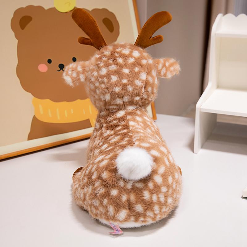 Lifelike Stuffed Animal Deer Plushies Cute Baby Sika Deer Plush Toy Soft Doll Girl Boy Gift