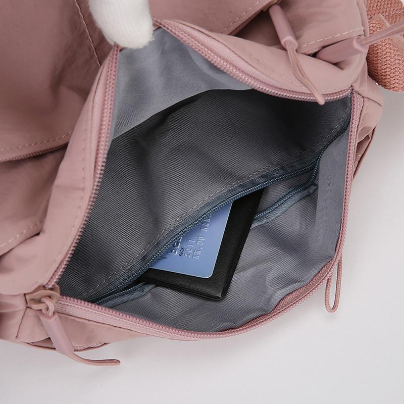 Water-Repellent Multi-Compartment Bag Lightweight Small Square Bag Commuter Women's Shoulder Bag Solid Color Crossbody Bag
