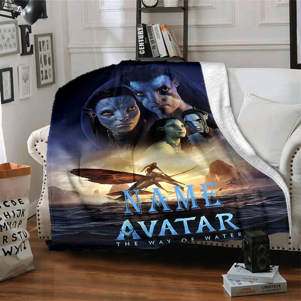 Custom Name Avatar Water'S Journey Party Blanket For Couch Bed Plush Cozy Fuzzy Blanket Super Soft Warm Blankets For Fall And Winter 0916290