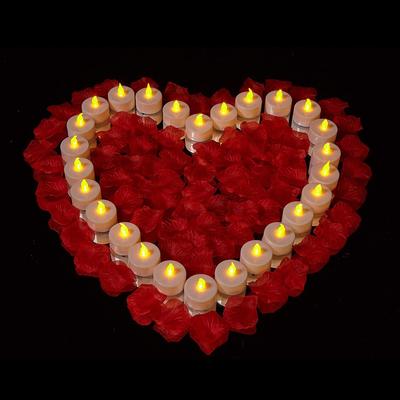 Battery Operated Tea Lights 24/48 Pack Flameless Realistic Flickering Candles LED Tealight for Event Festival Celebration Party