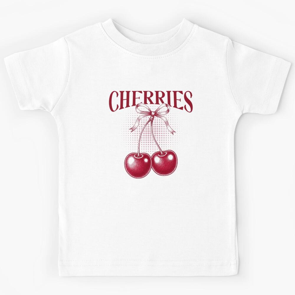Retro Red Cherries Kids T-Shirt 140