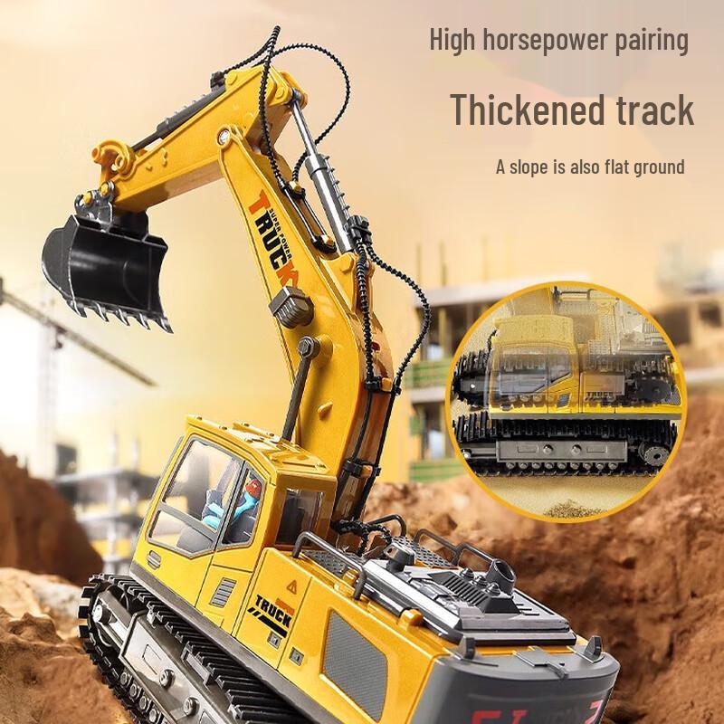COODORA Large Alloy Remote Control Excavator Toy