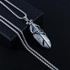 2023 Trendy Titanium Steel Dragon Pendant Necklace - European & American Style Men's Punk Retro Flame Design